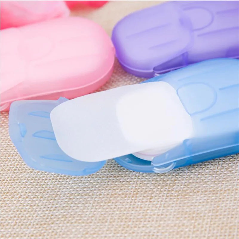 80PCS Travel Hand-washing Soap Paper Aroma Sliced Cleaning Paper