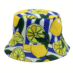 Fruit Pattern Print Bucket Hat Men's Summer Outdoor Sun Hat