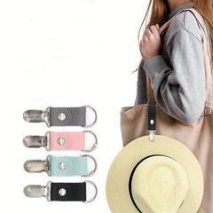 PU Leather Hat Clip for Travel Handbag Backpack Luggage Hat Holder