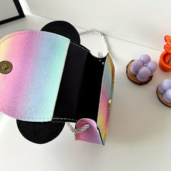 Girls Casual Colorful Bow Mouse Shaped Bag PU Shoulder Bag