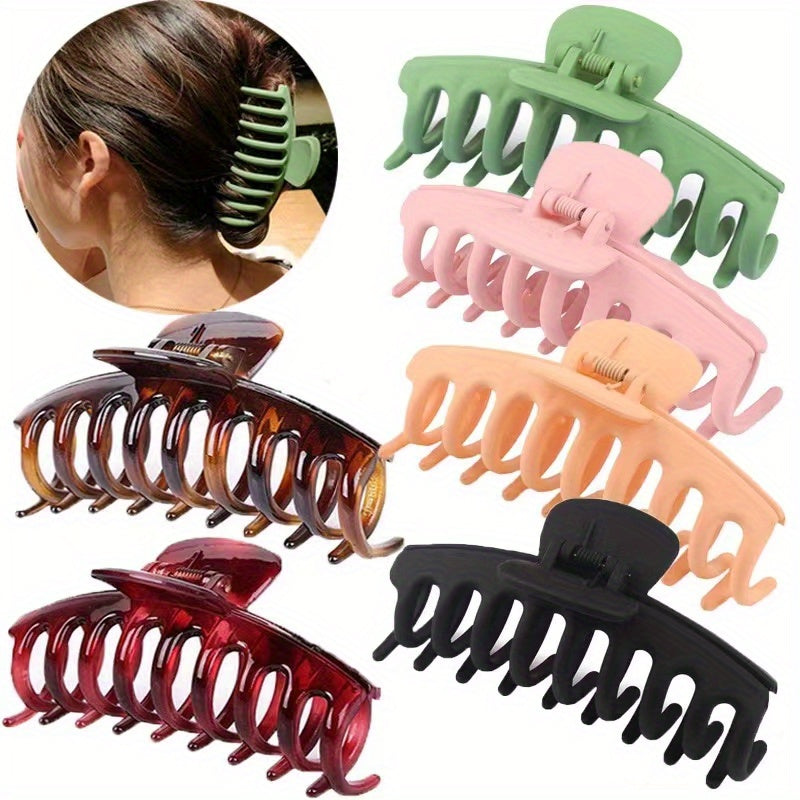 Large Matte Hair Claw Solid Hair Accessories