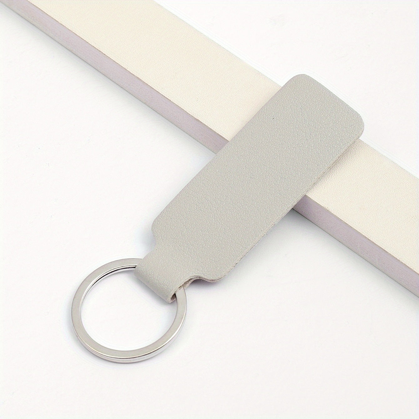 Vintage Car Keychain PU Leather Sublimation Blank Key Ring Pendant