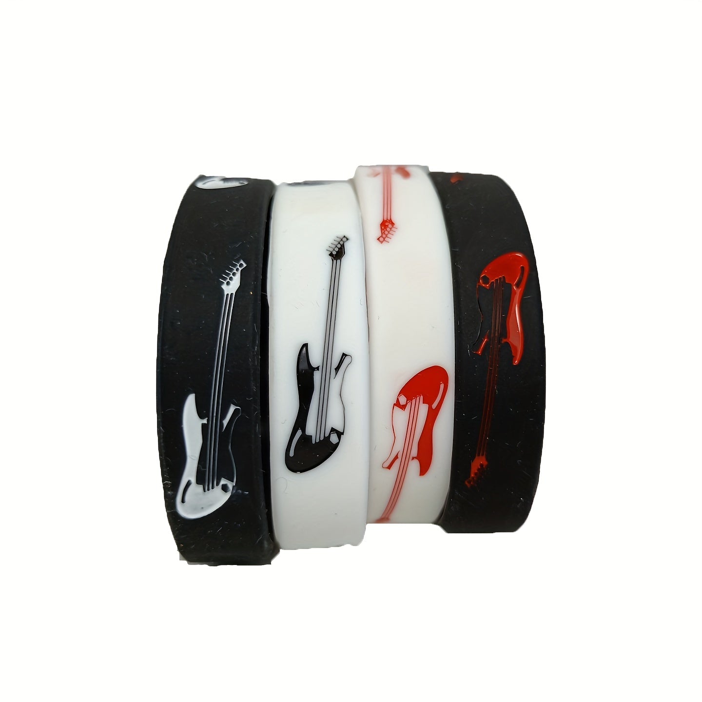 Music Silicone Bracelet Guitar Pattern Unisex Bangle Concert Souvenirs