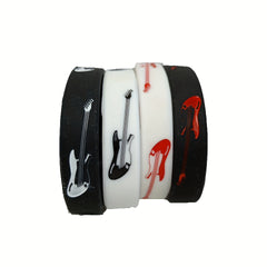 Music Silicone Bracelet Guitar Pattern Unisex Bangle Concert Souvenirs