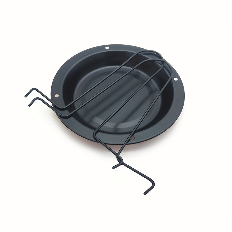 Turkey Roaster Chicken Rack Carbon Steel BBQ Grill Stand Holder