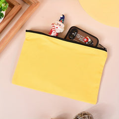 Canvas Pen Bag Student Painting Zipper Stationery Makeup Bag