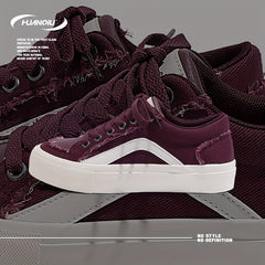 HUANQIU Women's Lace-up Front Skate Shoes Comfy Casual Sneakers