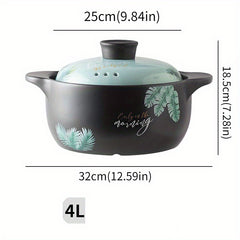 High Temp Resistant Ceramic Stew Pot Large Casserole Soup Pot