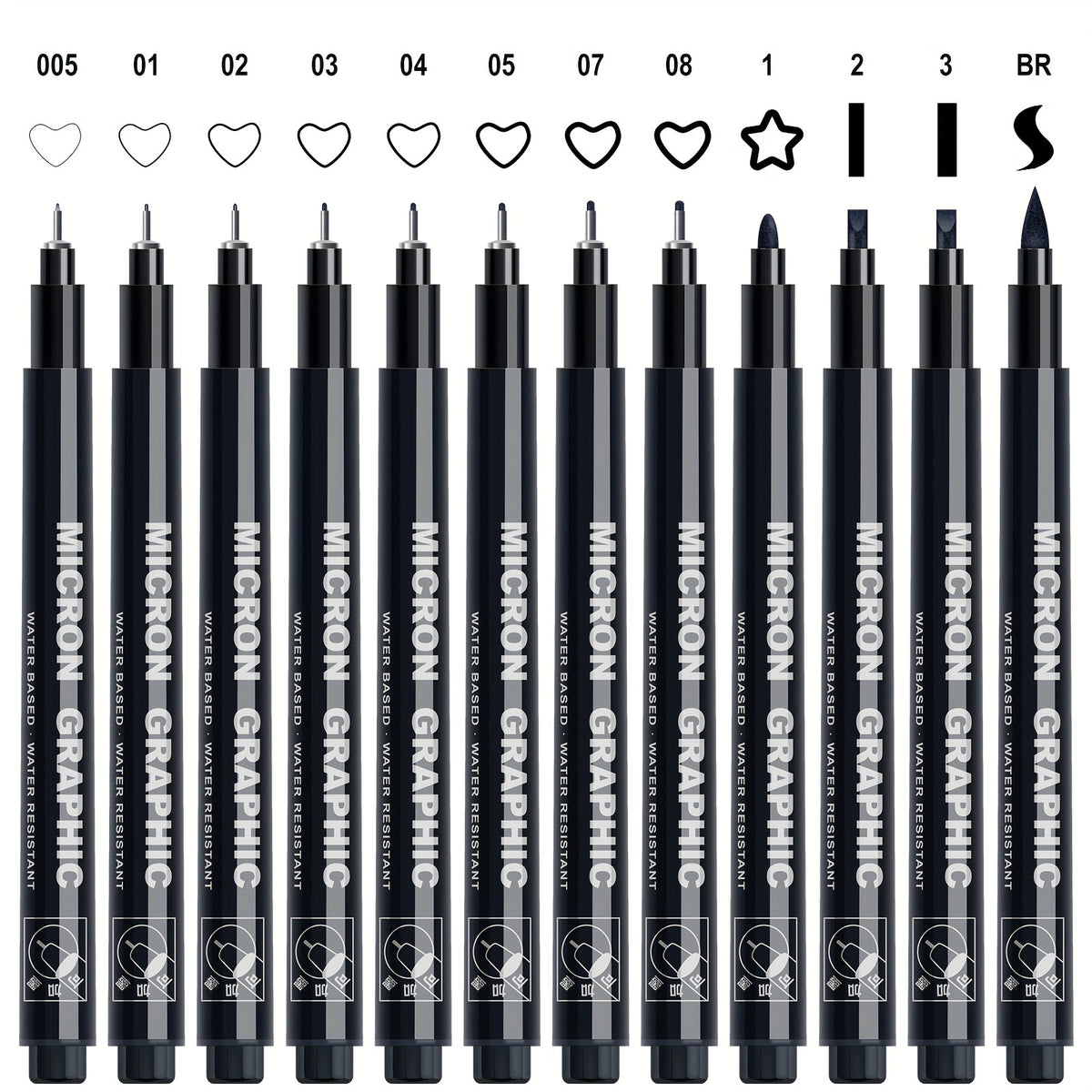 12pcs Needle Tube Pen for Drawing Fine Lines and Artwork