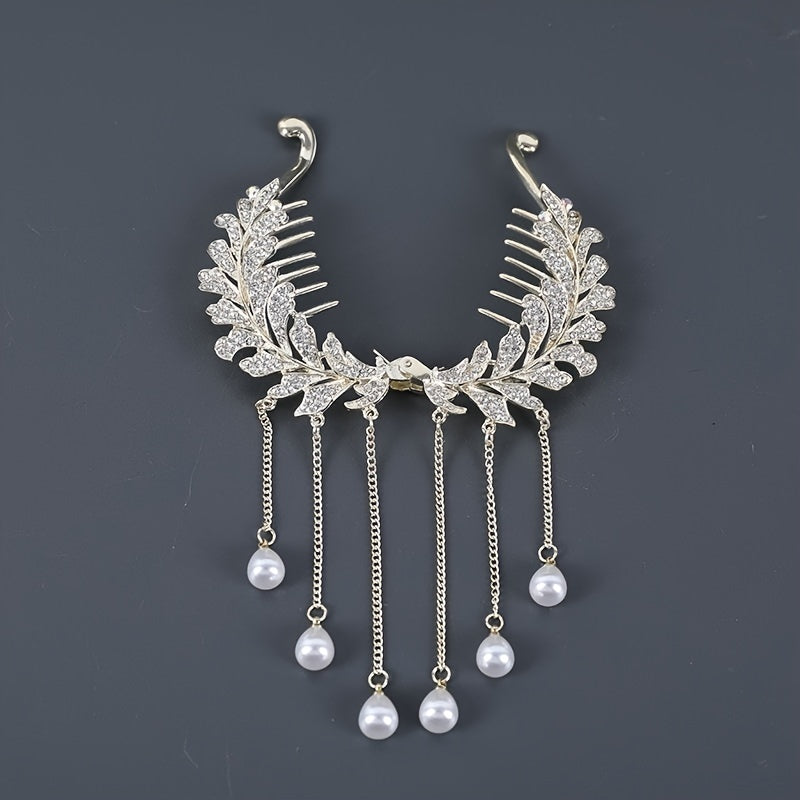 Glitter Hair Claw Bun Ballet Buns Shaper Tassel Hairpin