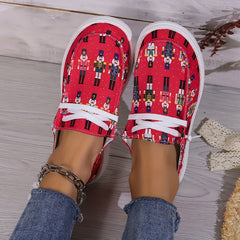 Women's Stylish Skateboarding Shoes, Red Upper, Lightweight Soles