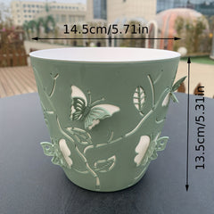 3D Cartoon Butterfly Self-suction Flower Pot Decoration