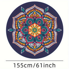 Colorful Round Yoga Mat Non-Slip Indoor/Outdoor Fitness Mat