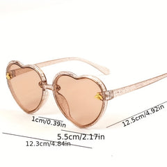 Kids Bee Heart Shaped Gradient Sunglasses for Party Dress Up