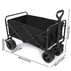 Heavy Duty Collapsible Folding Wagon With Drink Holders
