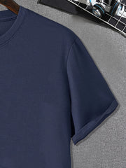 Christmas Letter Pattern Print Men's Comfy Sports Tee