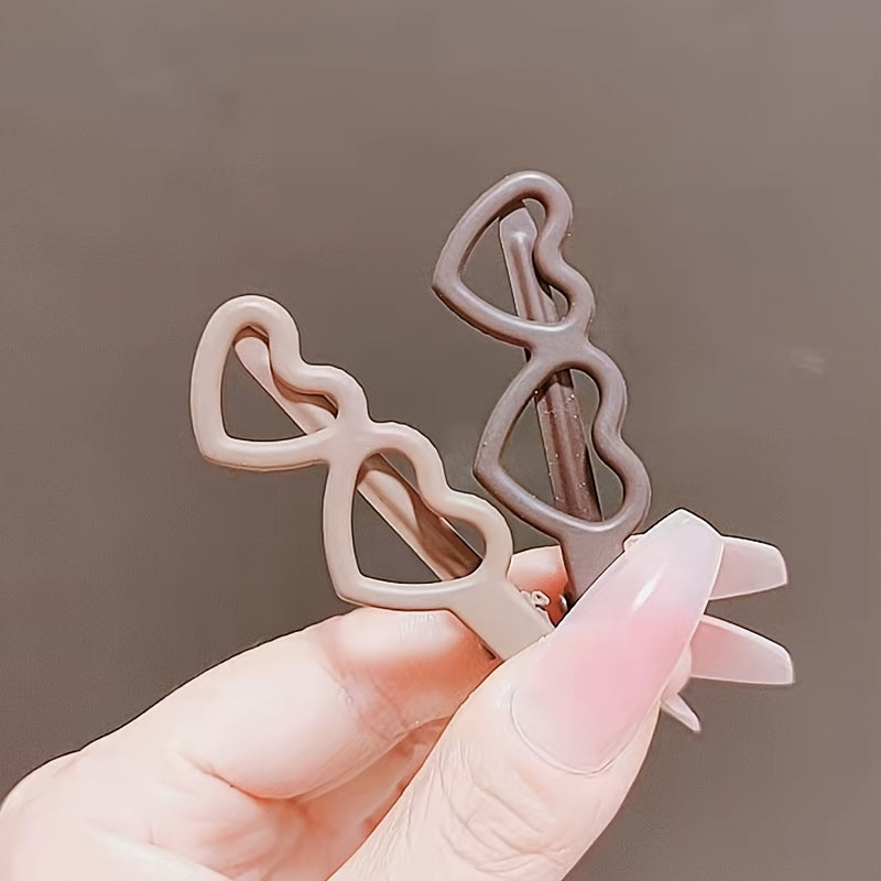 9pcs Geometric Brown Hair Clip Barrette Hair Accessories Women