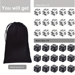 30 Pcs Dice Counters Token Set D6 Dice for MTG CCG Dice Game
