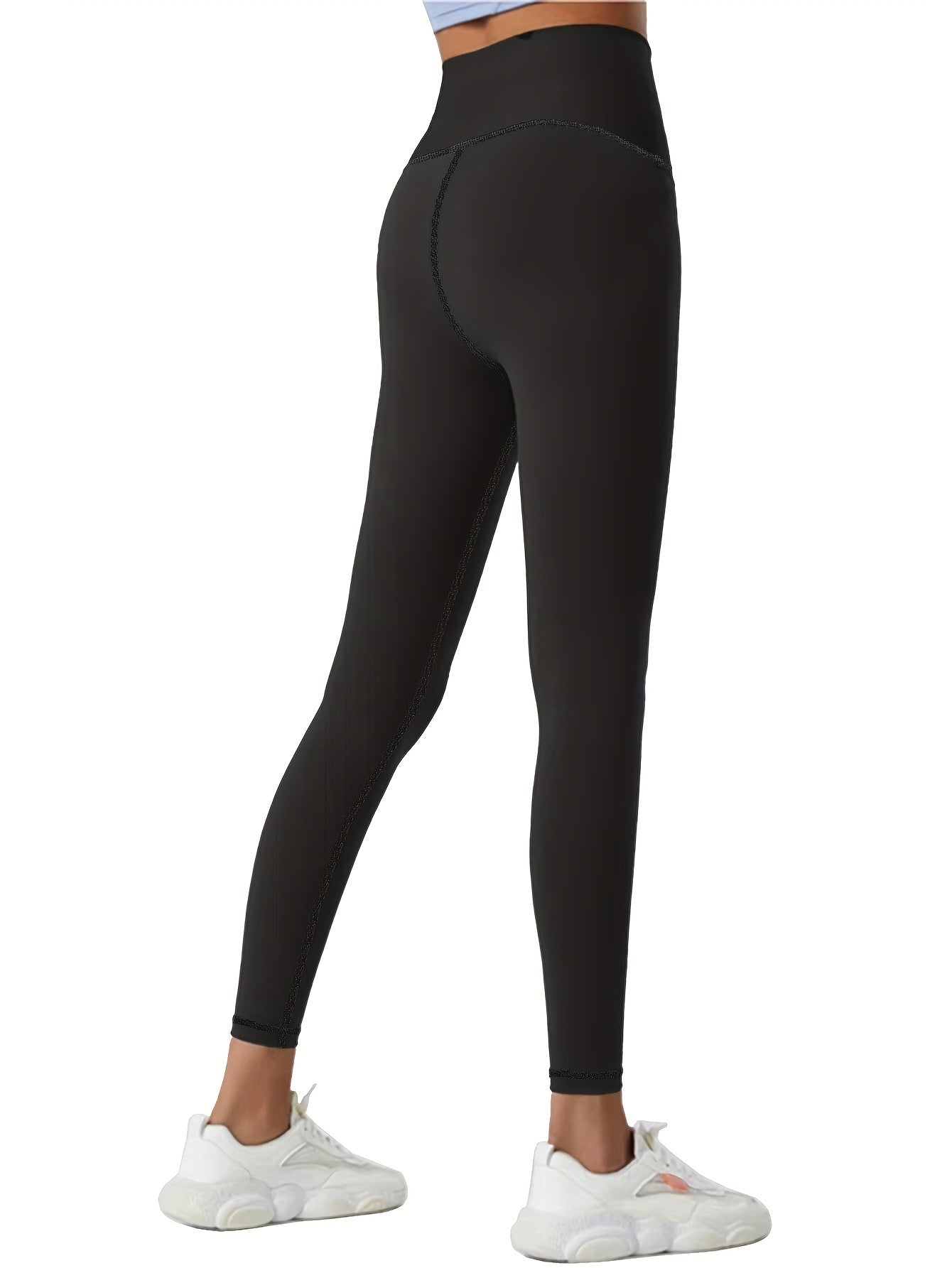  Sports Leggings Women's Plus Letter Print Half Zipper Wide Waistband