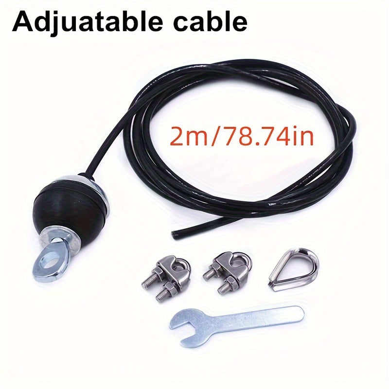 1pc Fitness Pulley Replacement Cable 78-196in Long Heavy Duty Steel Wire Rope