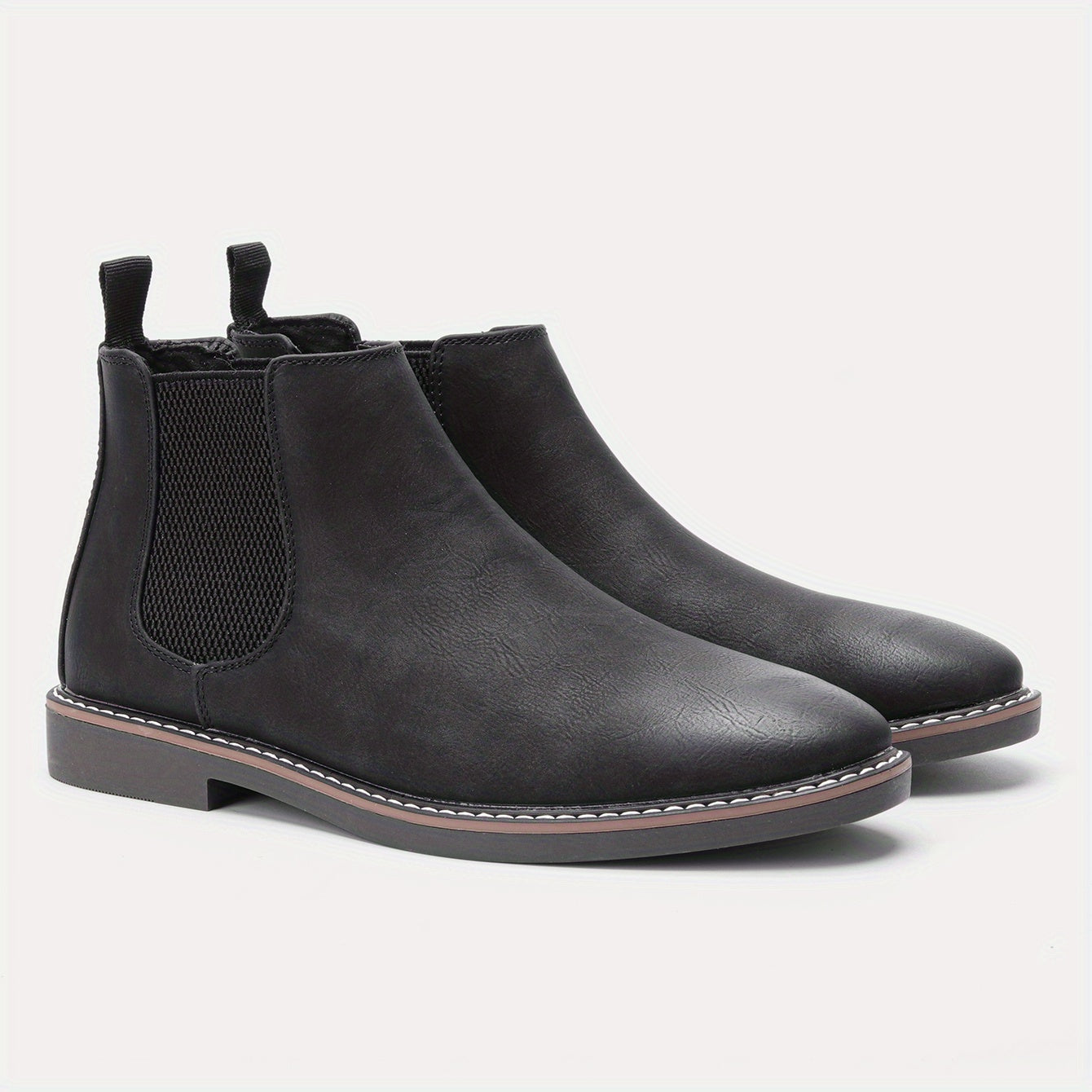 Men's Chelsea Boots Slip On Round Toe Ankle Boot