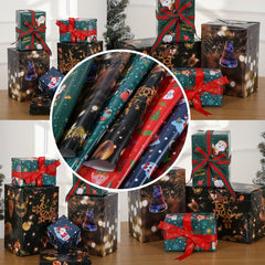 5pcs Christmas Gift Wrapping Paper for DIY Gift Packaging