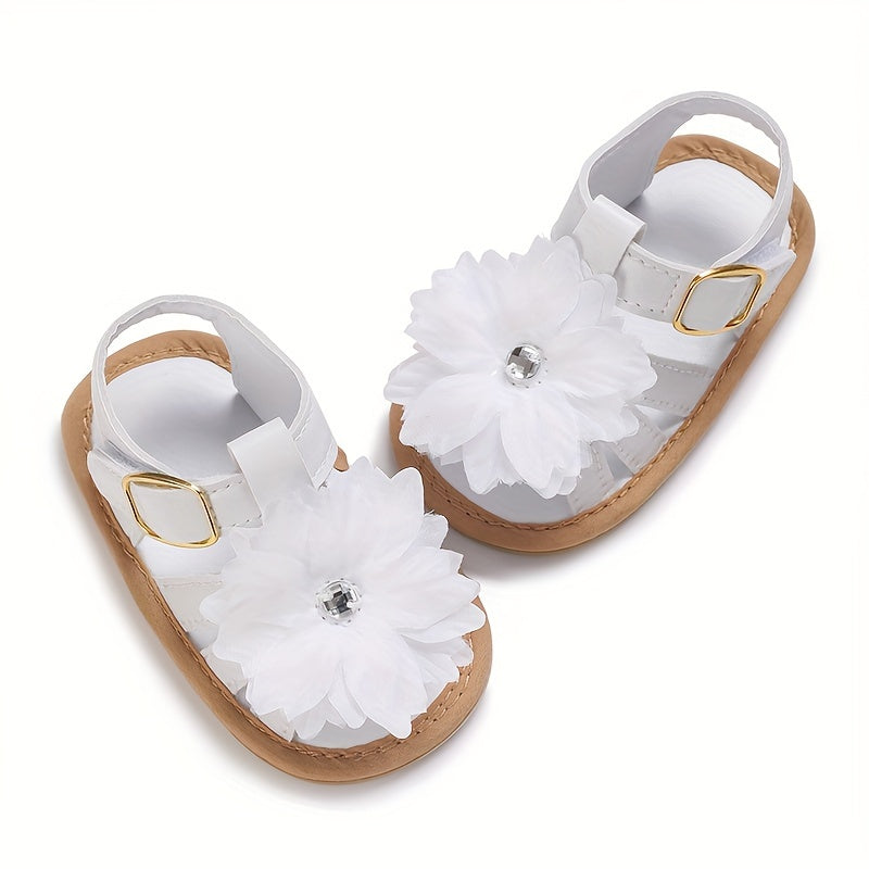 Flower Breathable Sandals for Baby Girls Lightweight Anti Slip Sandals