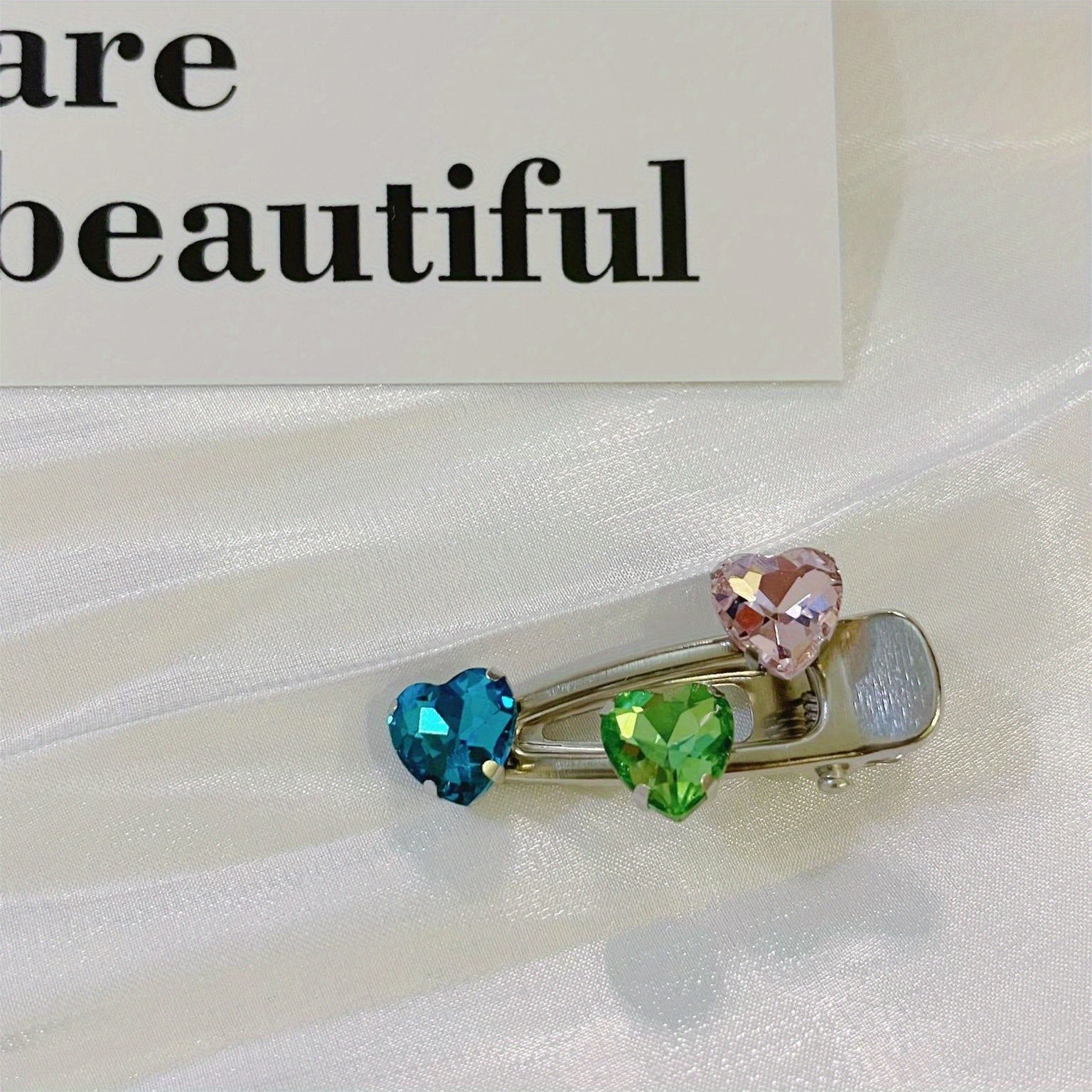 Colorful Rhinestone Hair Clip for Women Girls