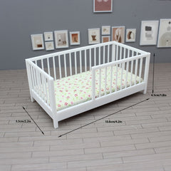 1:20 Scale Crib Model with Fence, Charming Dollhouse Accessory