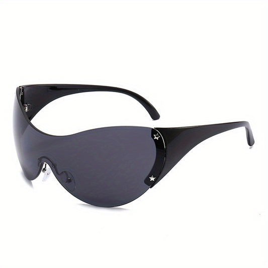 Y2K Futuristic Rimless Sunglasses UV400