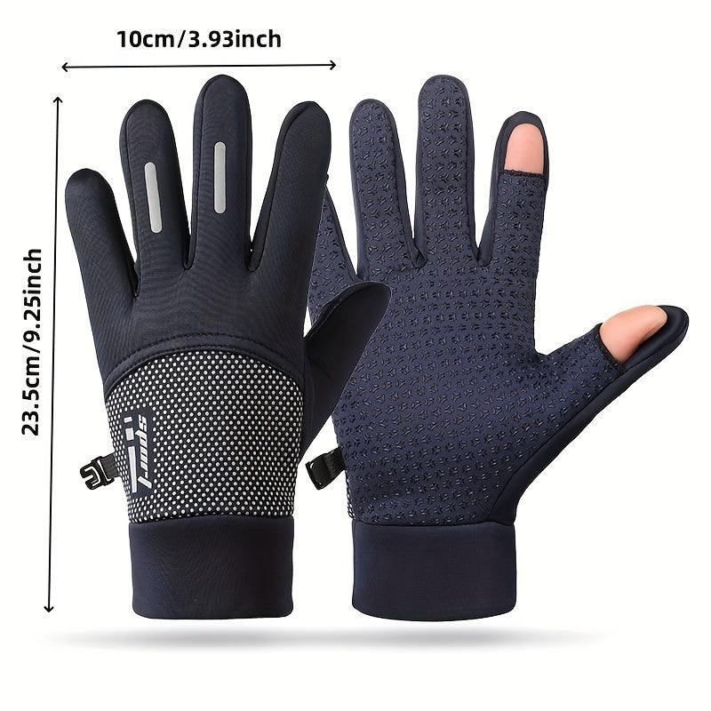 Anti Slip Cycling Gloves Windproof Waterproof Touch Screen Gloves