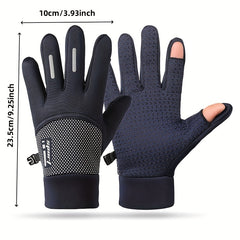 Anti Slip Cycling Gloves Windproof Waterproof Touch Screen Gloves