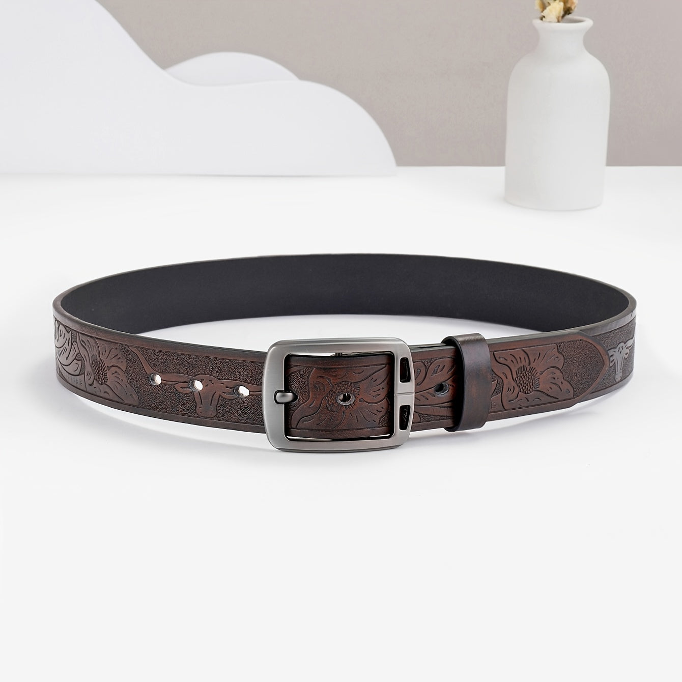 Vintage Business Flip Flops Leather Belt