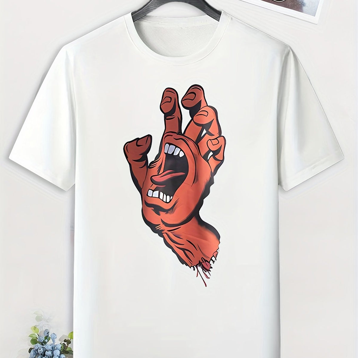 Men's Hand Print T-shirt - Active, Stretch, Breathable Tee