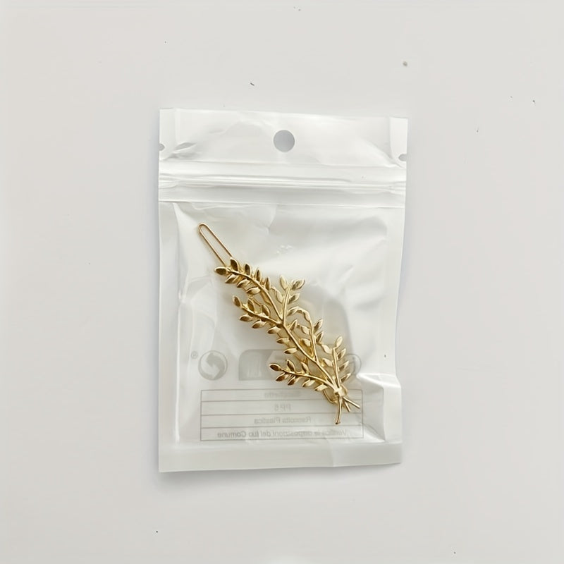 Girl's Wheat Ear Shape Hair Clip, Zinc Alloy Hair Accessories