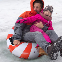 1pc Inflatable Skiing Ring Thickened Round Snowboard Safety Handle PVC