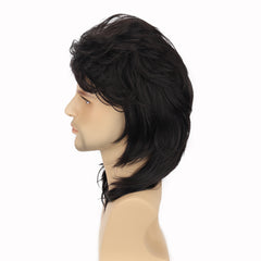 Men's Curved Cropped Wig for Stylish Look