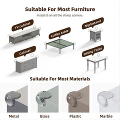 12PCS Baby Corner Guards Safety Guards For Furniture Edge Bumper