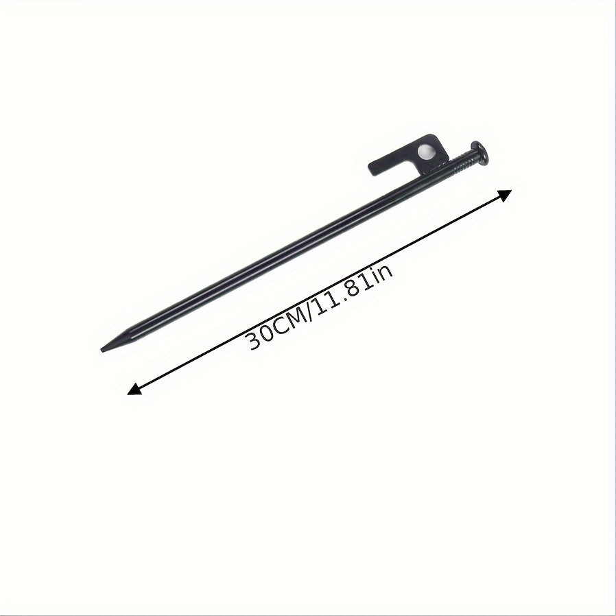 4pcs Steel Tent Nails Heavy Duty Awning Stakes - Outdoor Hiking Gardening Canopy