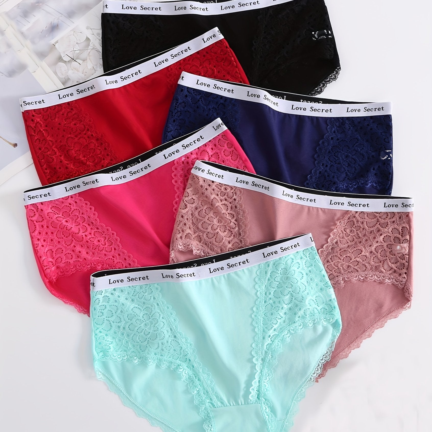 6-Pack Women's Plus Size Casual Underwear Set, Medium Stretch Full Briefs