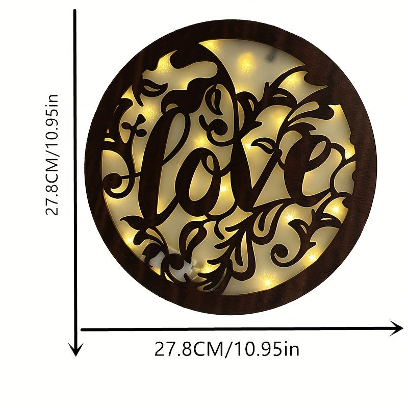 LED Lamp Carving Fairy Tale Story Shape Wooden Retro Night Light