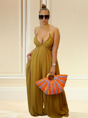 Sexy Halter Neck Wide Leg Jumpsuit