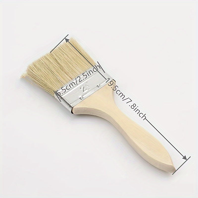 5pcs Wooden Handle Paint Brush Cleaning Hair Brush Long Hair Brush