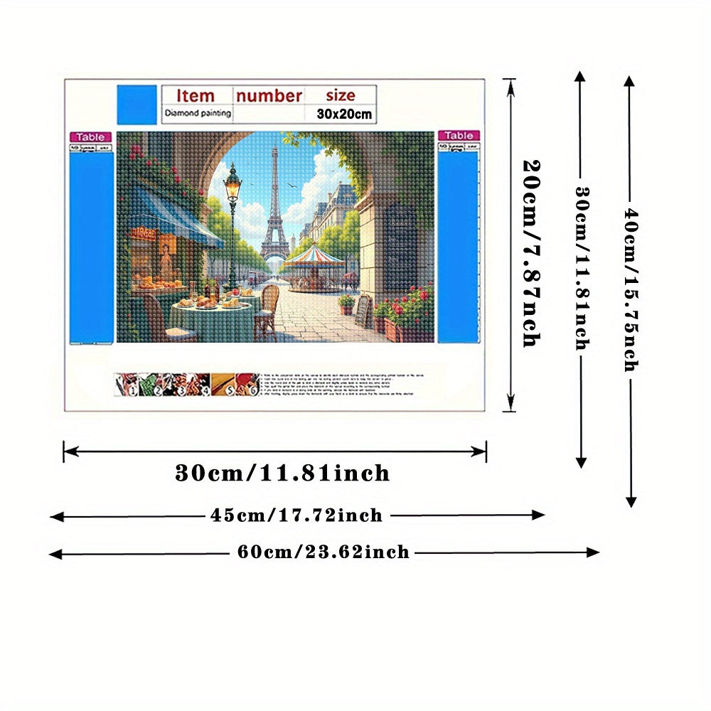 Paris Themed Diamond Painting Kit Eiffel Tower & Landmarks Craft Art
