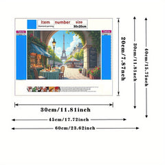 Paris Themed Diamond Painting Kit Eiffel Tower & Landmarks Craft Art