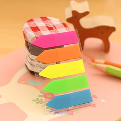 Fluorescent Five Pointed & Flat Transparent Stickers - Index Stickers