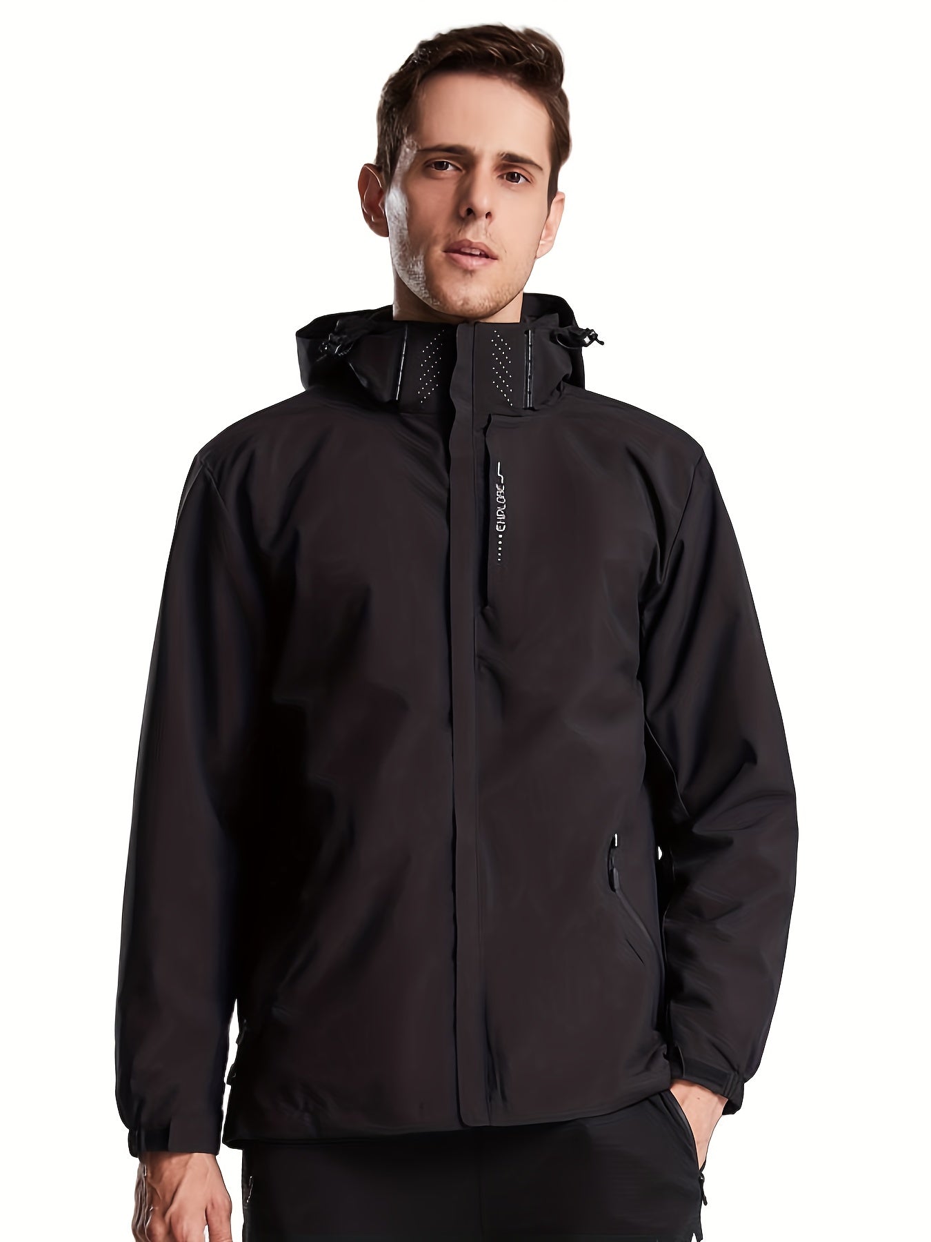 Men's Lightweight Waterproof Rain Jacket Shell Hooded Outdoor Raincoat