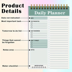 8pcs Spiral Daily Planner Notepad 13 X 19 To Do List Notebook