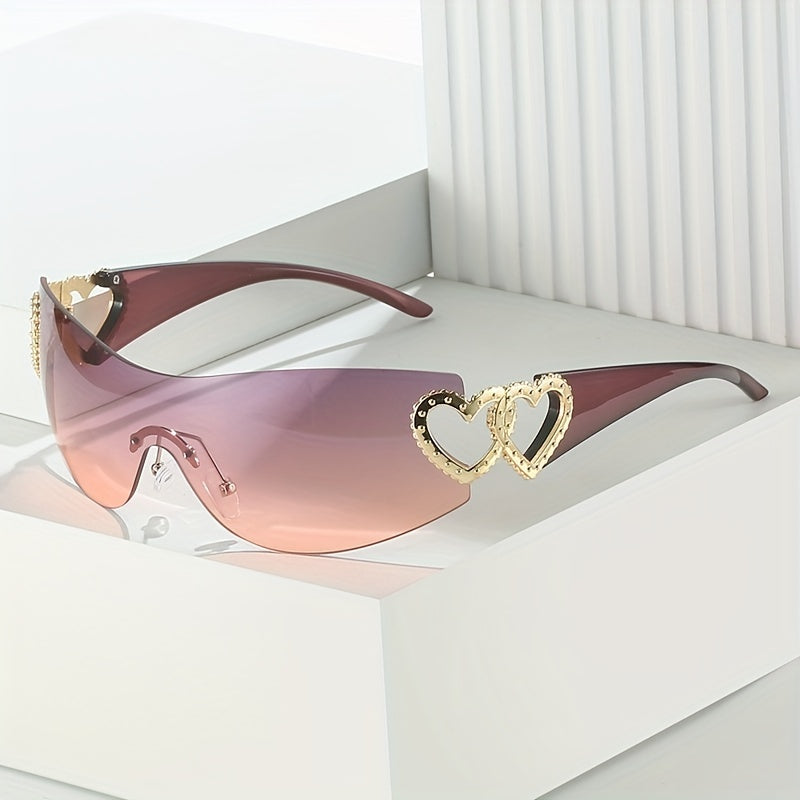 Y2K Wrap Around Sunglasses Gradient Lens Glasses UV400