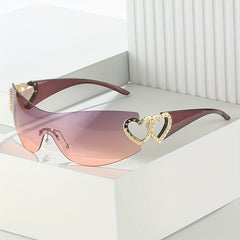 Y2K Wrap Around Sunglasses Gradient Lens Glasses UV400